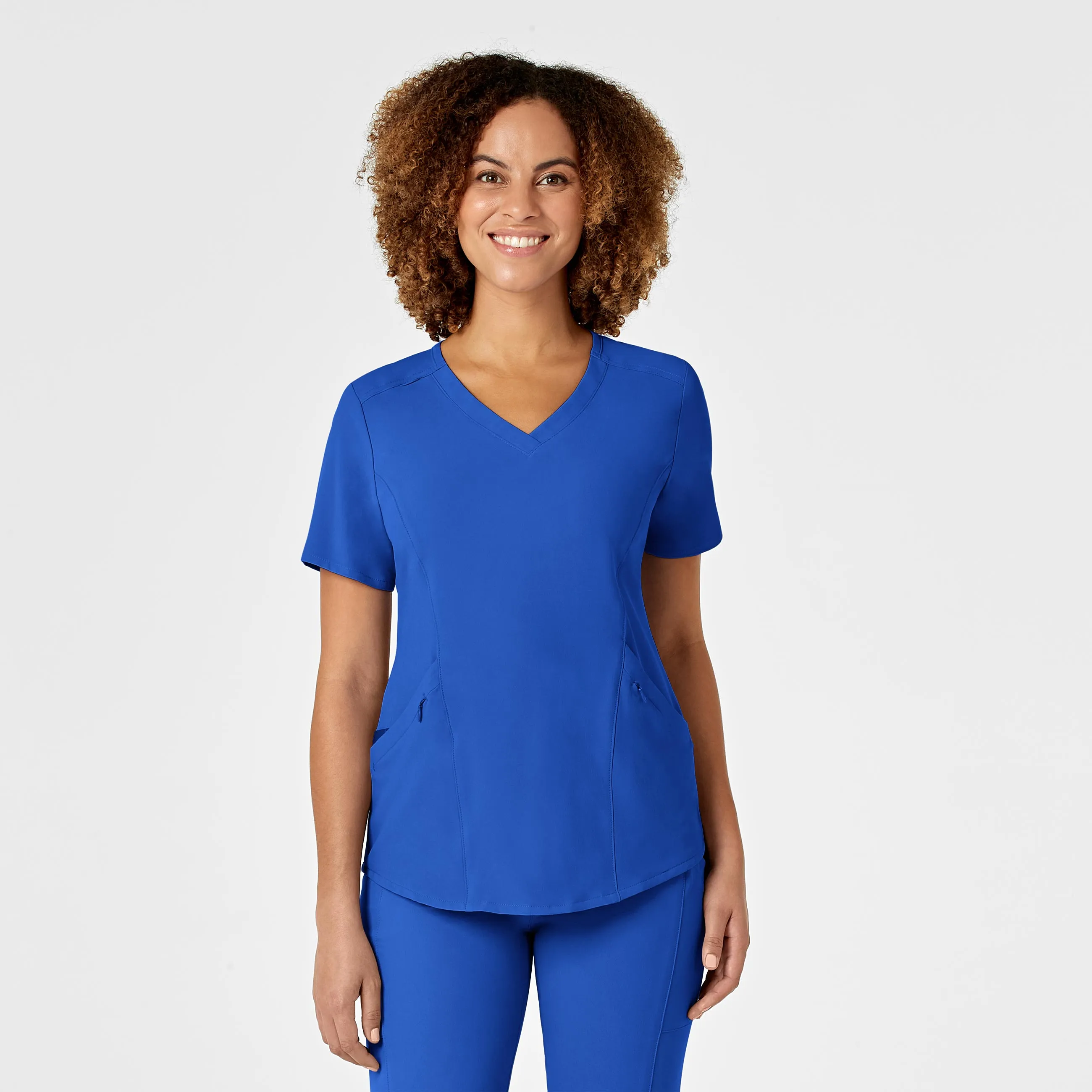 LowMaintenance Fabric RENEW Women's V-Neck Scrub Top - Royal