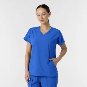 Airflow Mesh Panel RENEW Women's V-Neck Tunic Scrub Top - Royal