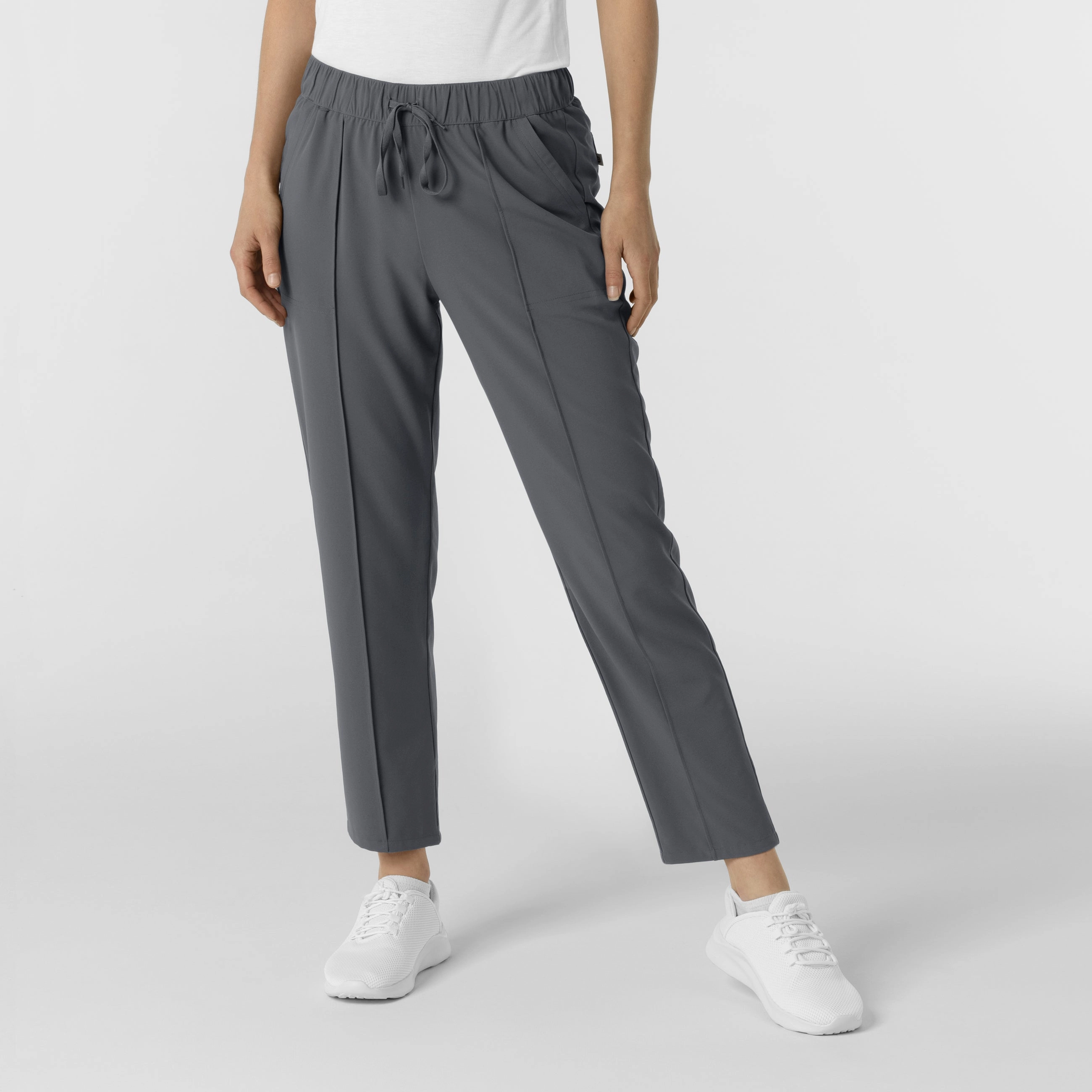 Casual Chic Look RENEW Edit Women's Tapered Ankle Scrub Trouser - Pewter