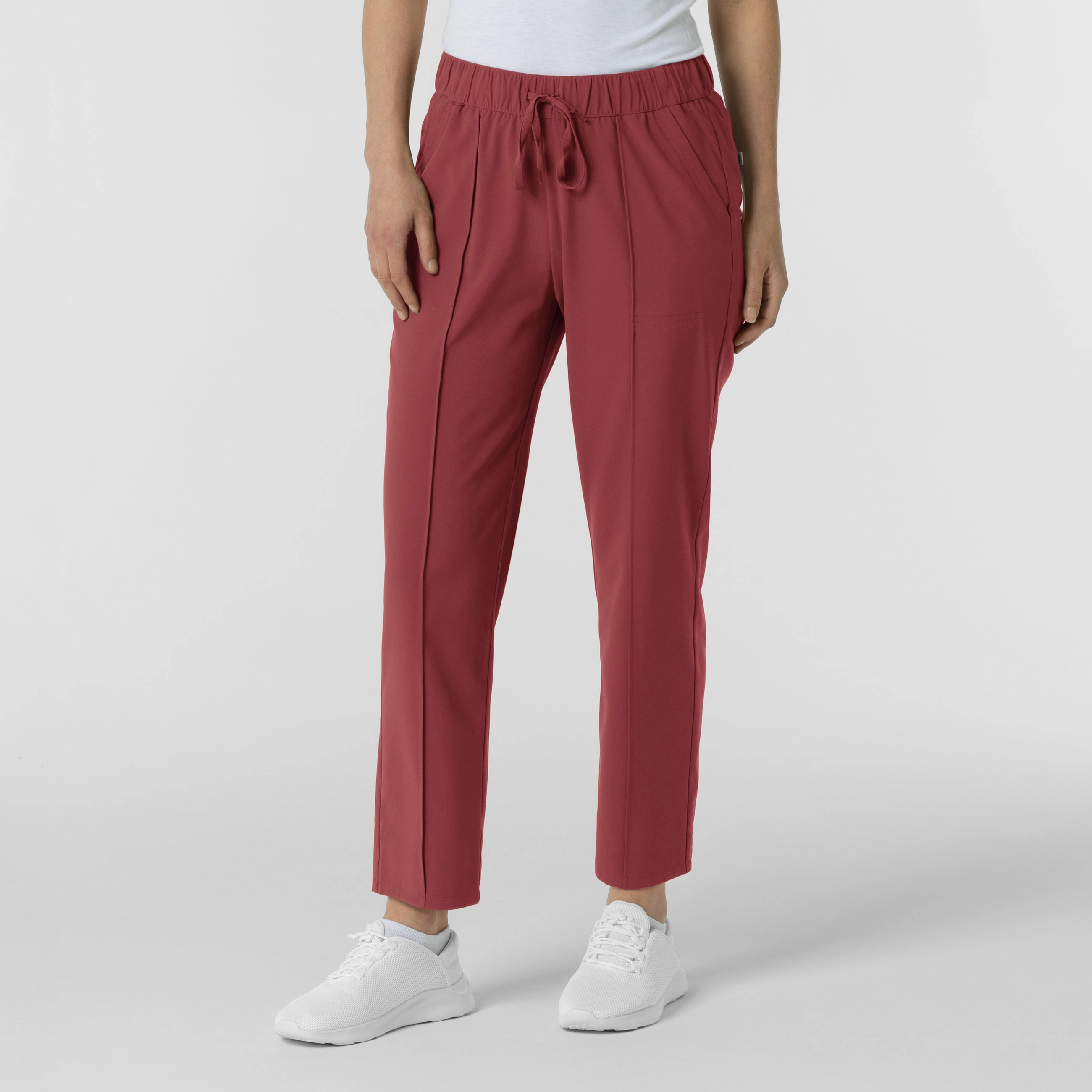 Quick Dry Wear NonRestrictiveFit RENEW Edit Women's Tapered Ankle Scrub Trouser - Ruby