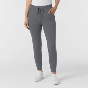 Comfort Style RENEW Knit Women's Track Scrub Pant - Pewter