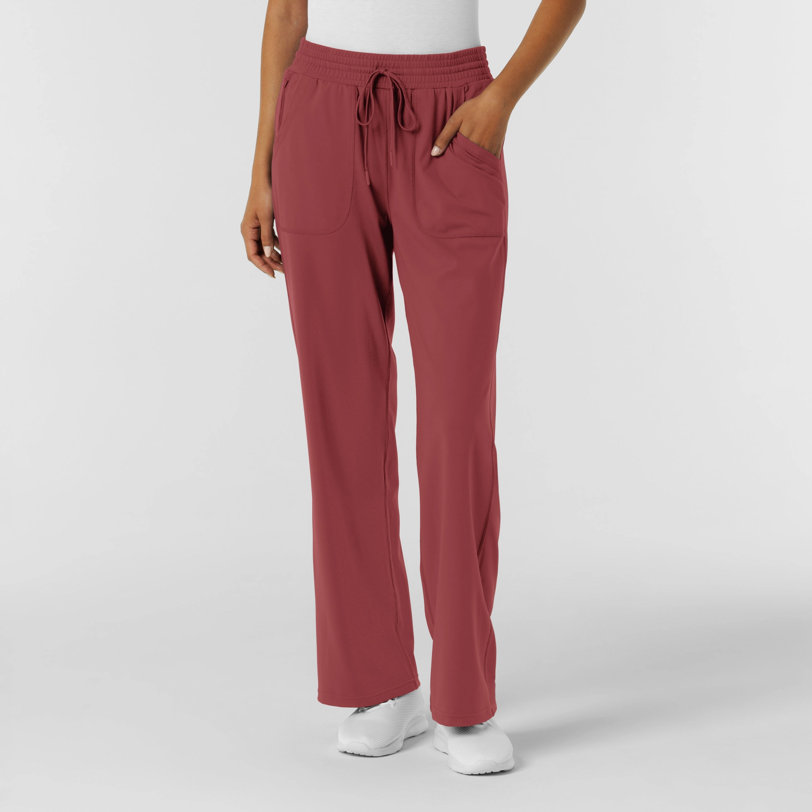 Air Flow RENEW Knit Women's Wide Leg Scrub Pant - Ruby