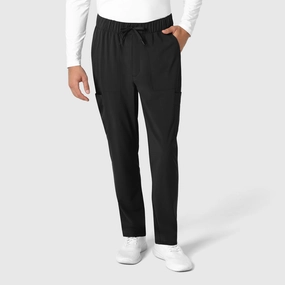 RENEW Men's Tapered Scrub Pant - Black Lightweight Flex