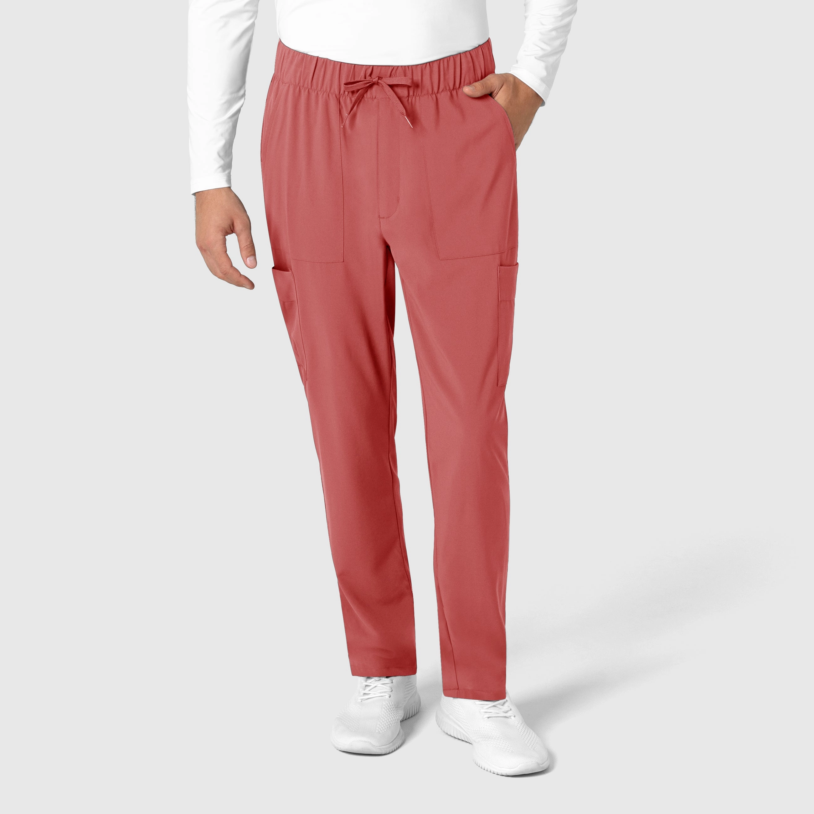 Fashionable Fit RENEW Men's Tapered Scrub Pant - Mineral Red