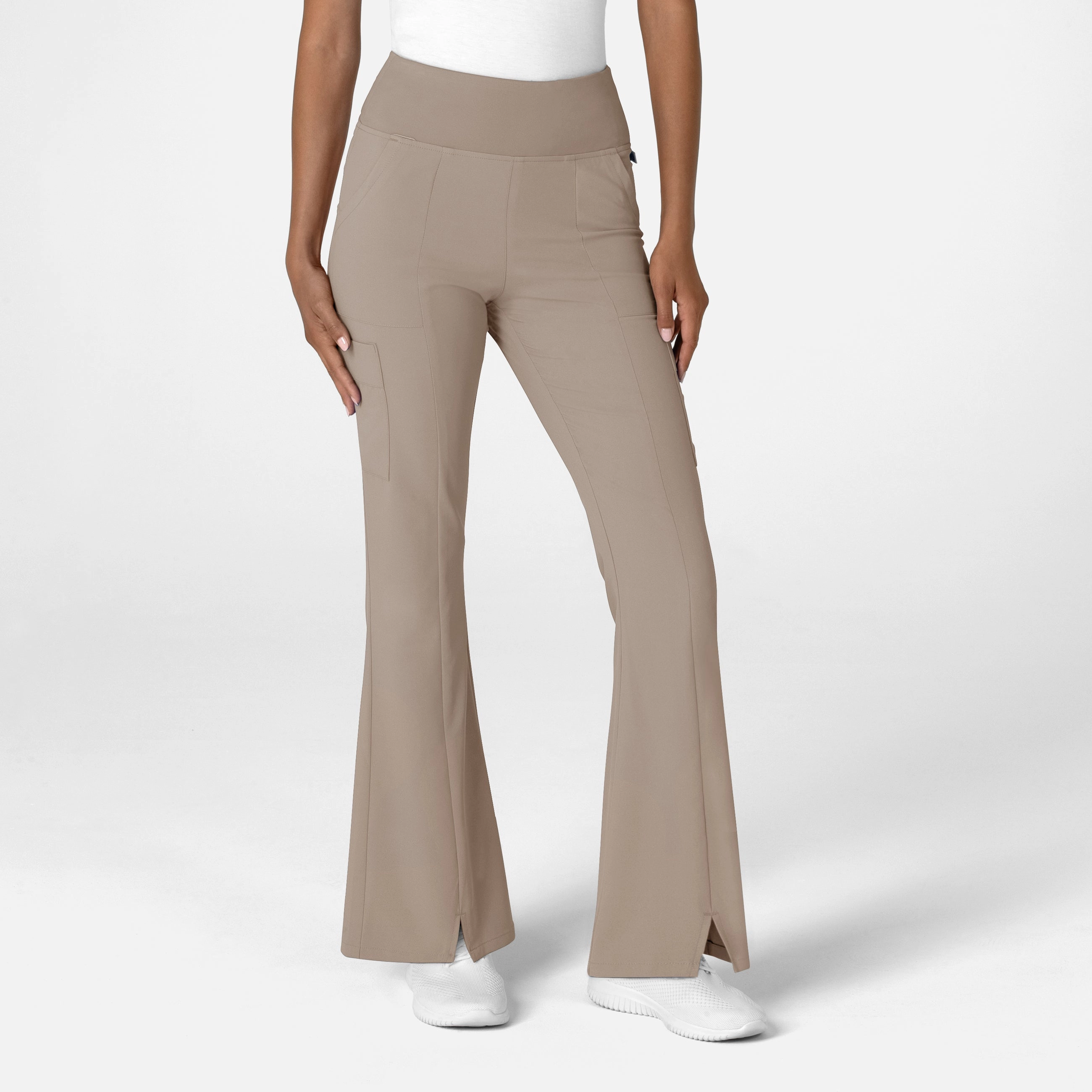 RENEW Women's Cargo Flare Scrub Pant - Haze Breathable Comfort Fit