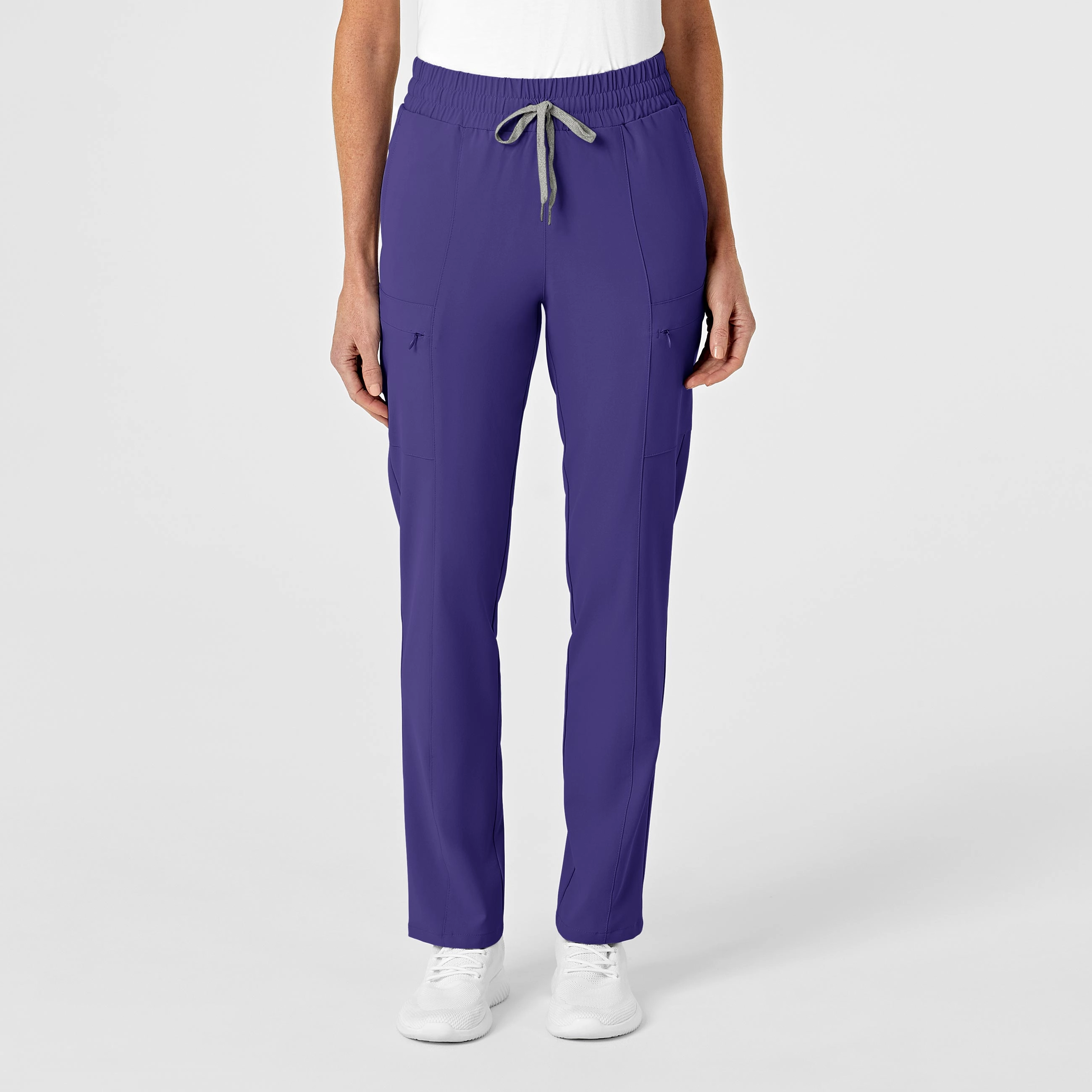 Dynamic Flex Panels RENEW Women's High Waist Slim Leg Scrub Pant - Grape