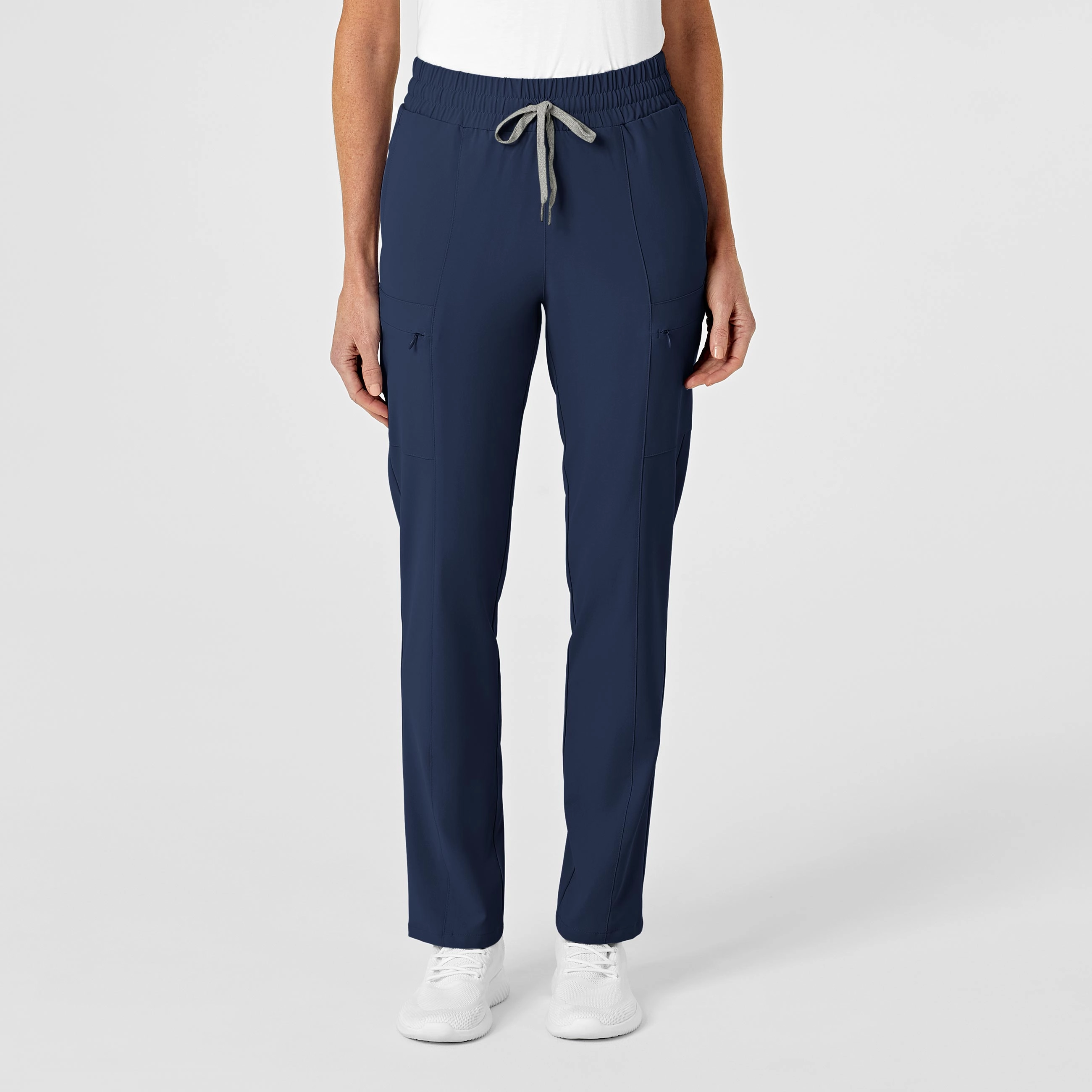 RENEW Women's High Waist Slim Leg Scrub Pant - Navy Stretch Ready