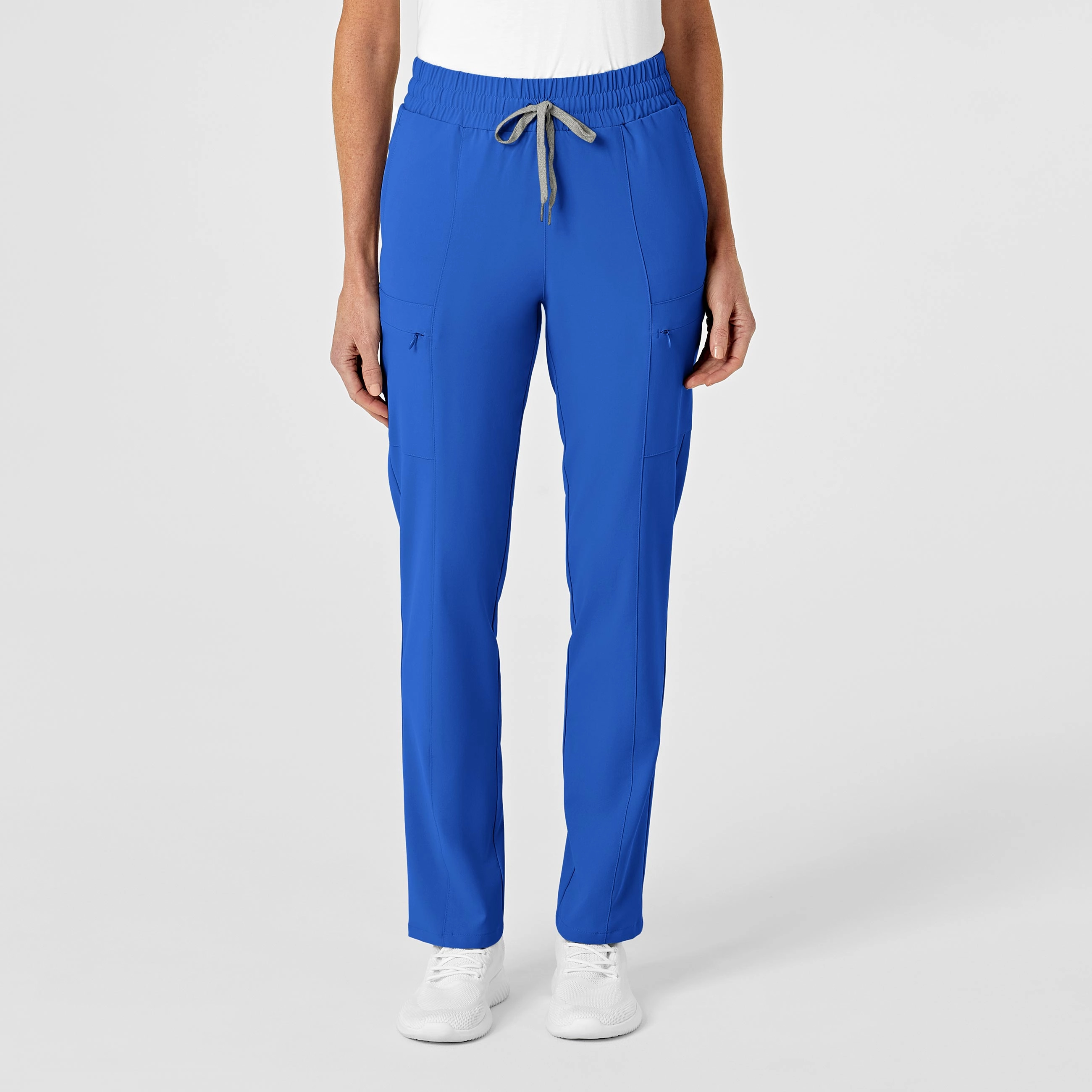 RENEW Women's High Waist Slim Leg Scrub Pant - Royal Casual Essentials