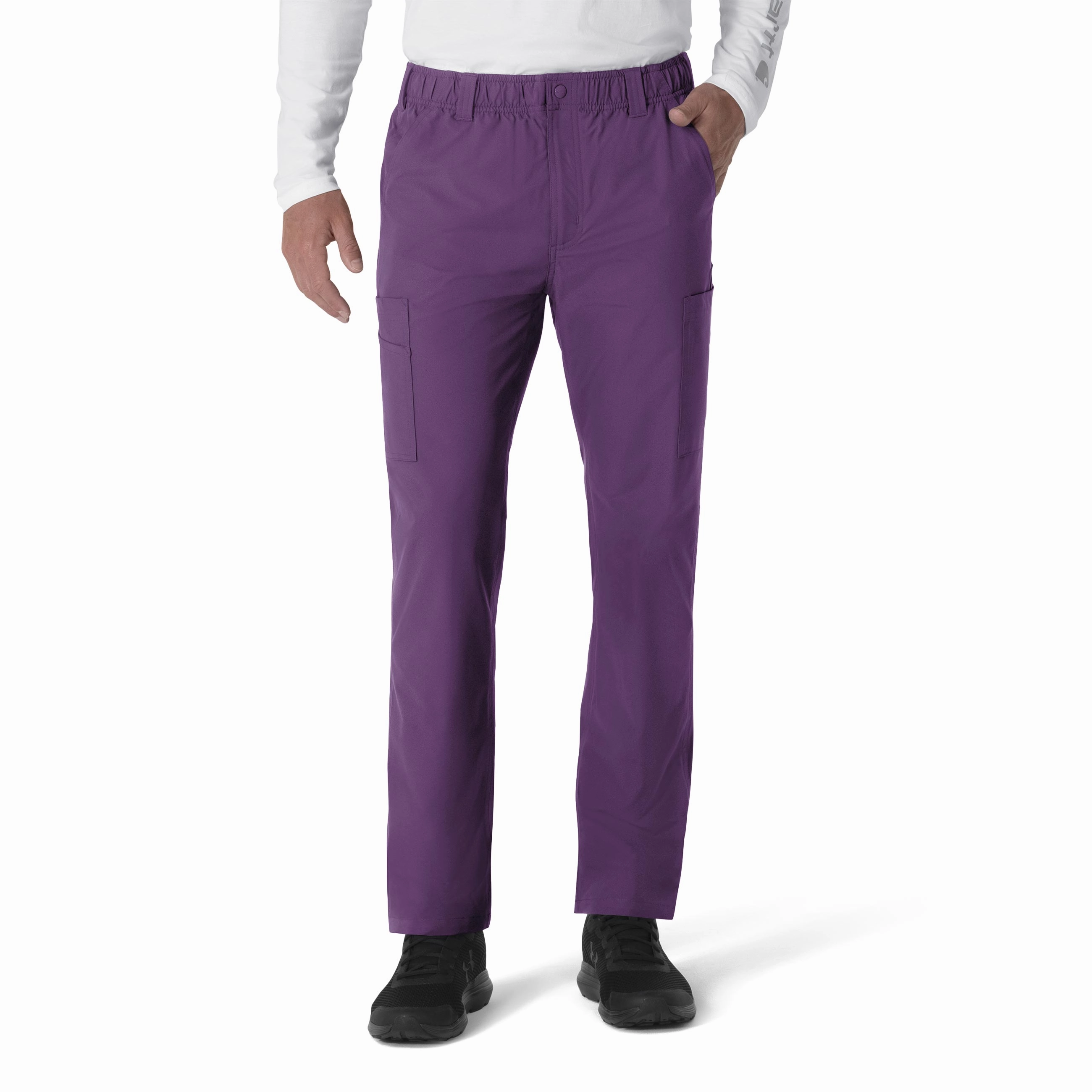 NonChafingLegs Carhartt Force Essentials Men's Straight Leg Cargo Scrub Pant - Eggplant