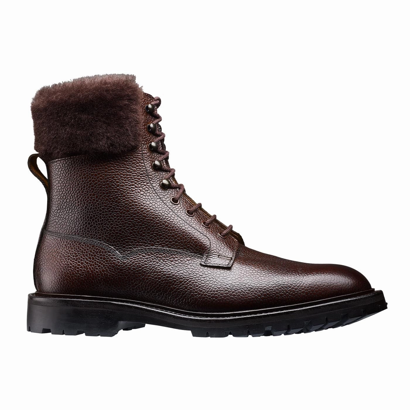 Tight Fit Comfortable Arch Glencoe Dark Brown Scotch Grain