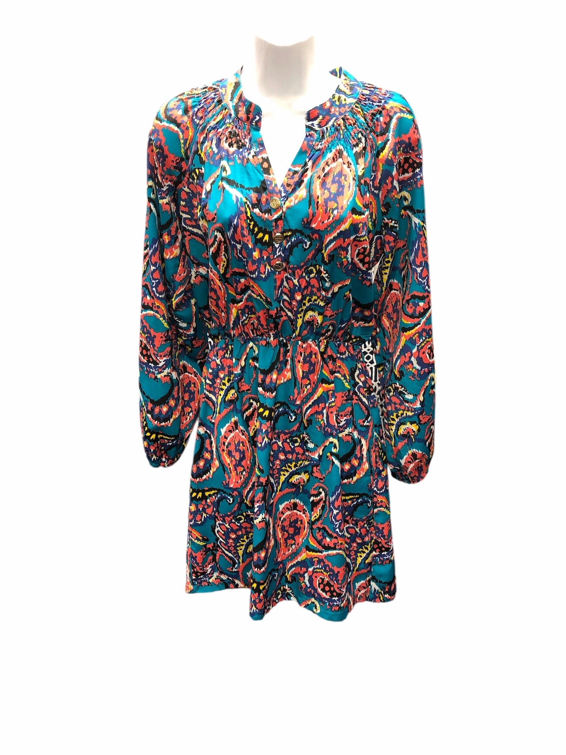 Tracy Negoshian Women's Dress Teal S Dry-Clean-Only