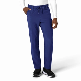 Carhartt Force Cross-Flex Men's Straight Leg Scrub Pant - Galaxy Blue Organic Cotton Blend Durable Comfort