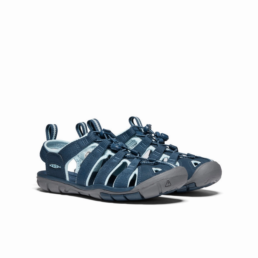 Women's Clearwater CNX Sandal  |  Navy/Blue Glow Platform Sole Waterproof Seam