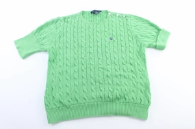 Women's Ralph Lauren Embroidered Logo Green Sweater Top Timeless Bold product gym ready performance