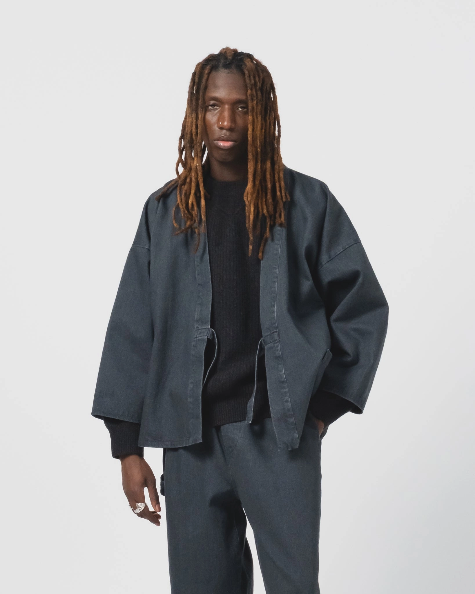 Work Ready Heavyweight Shogun Kimono Griffin Denim Asphalt