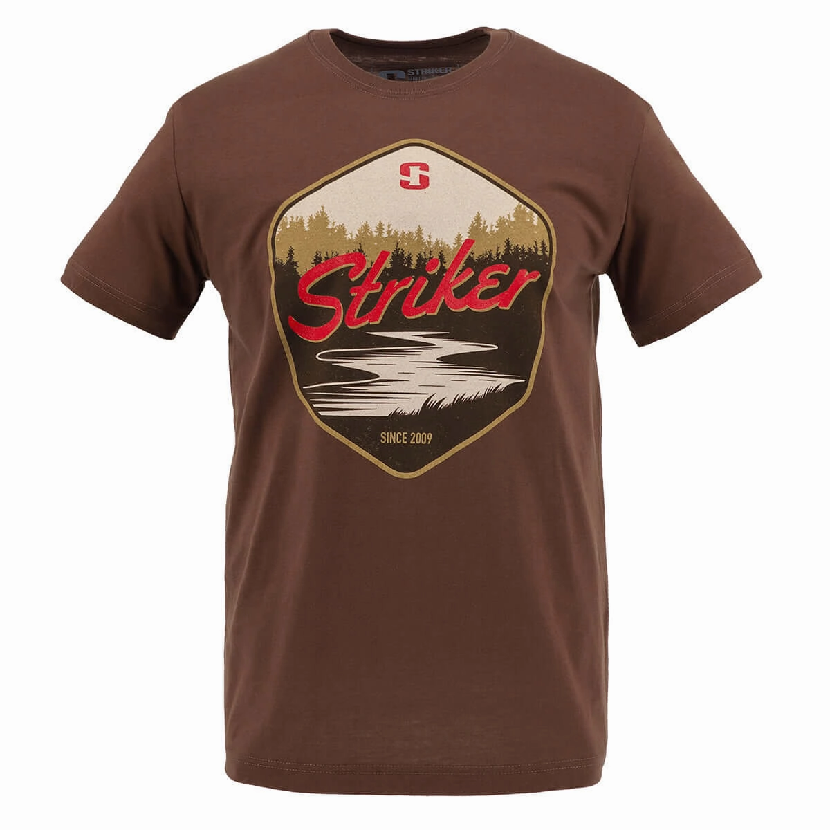 River Tee - Chocolate Set In Sleeve Sporty Top