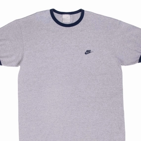 VINTAGE NIKE CLASSIC SWOOSH GREY TEE SHIRT 2000S LARGE Active Comfort Style Fashion-Forward Look