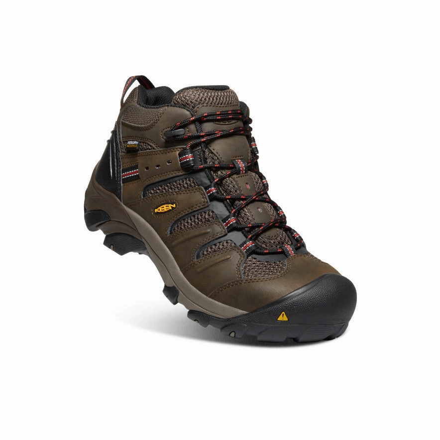 Men's Lansing Mid Waterproof (Steel Toe)  |  Cascade Brown/Brindle Anti microbial coating