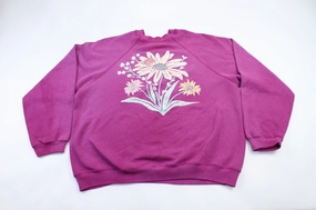 neon colors 90's Flower Graphic Sweatshirt