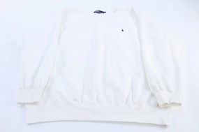 Polo by Ralph Lauren Embroidered Logo White Pullover Sweater product party ready excitement