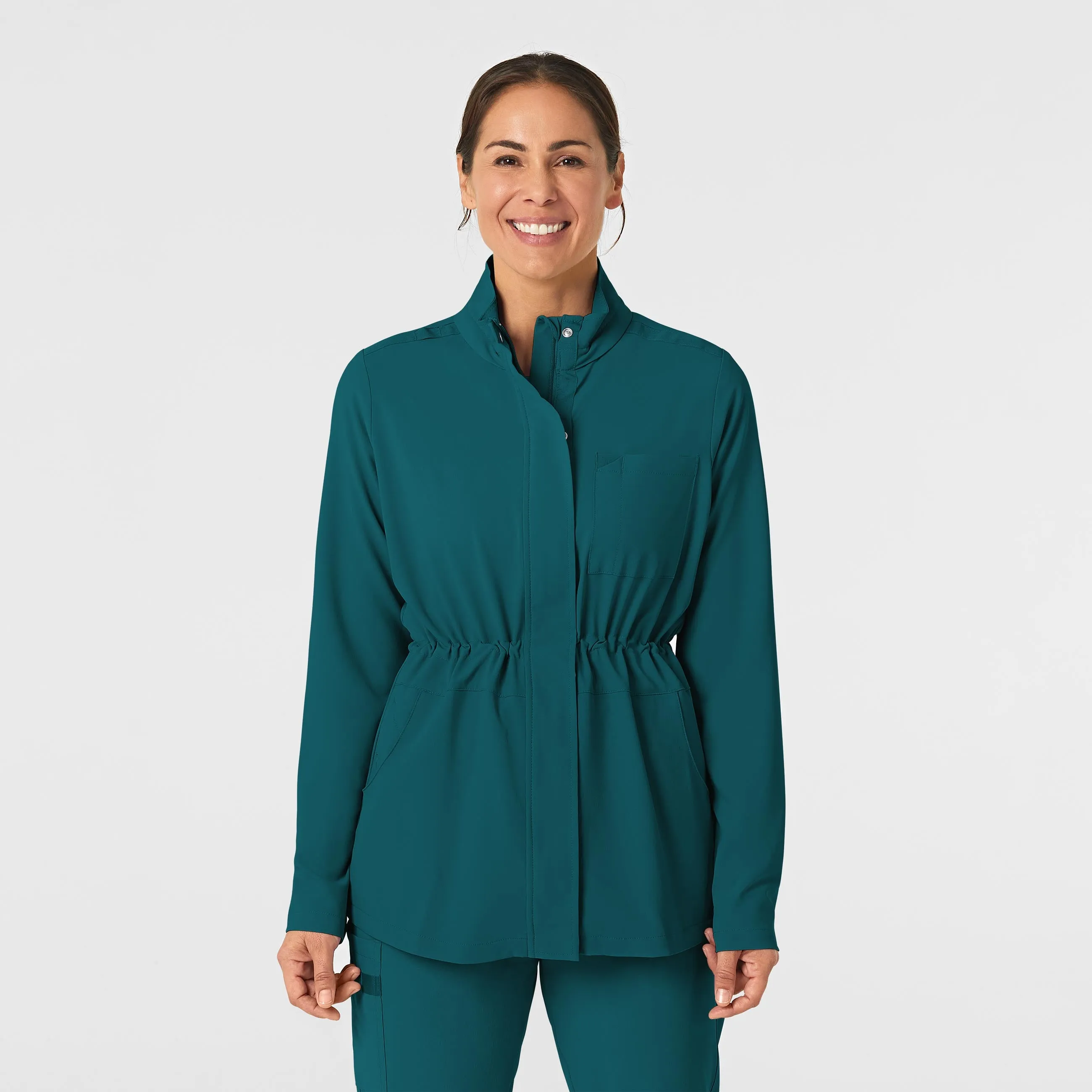 RENEW Women's Convertible Hood Fashion Jacket - Caribbean Blue Ethically Sourced Material