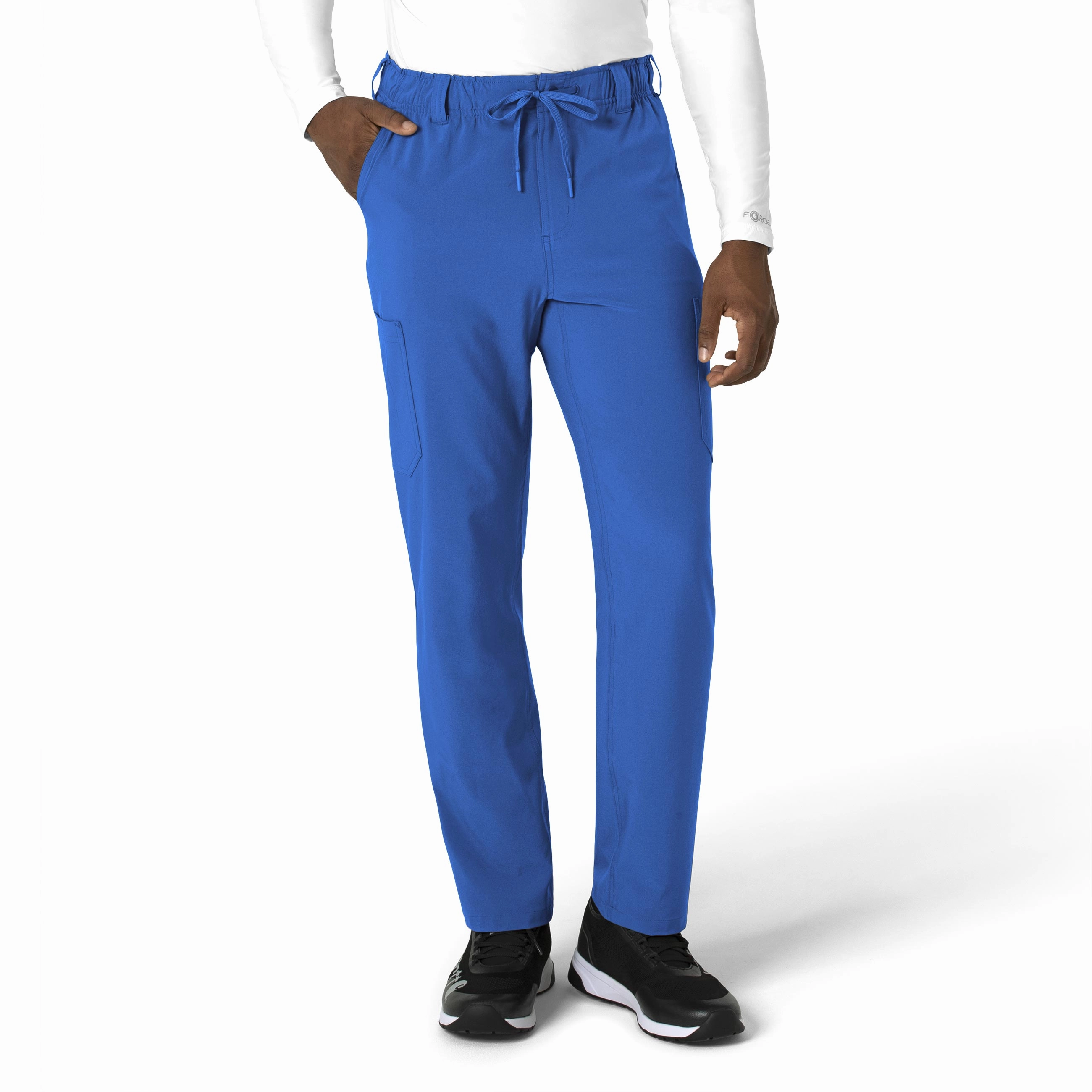 High Durability Stitching Breathable Waistband Carhartt Force Cross-Flex Men's Straight Leg Scrub Pant - Royal