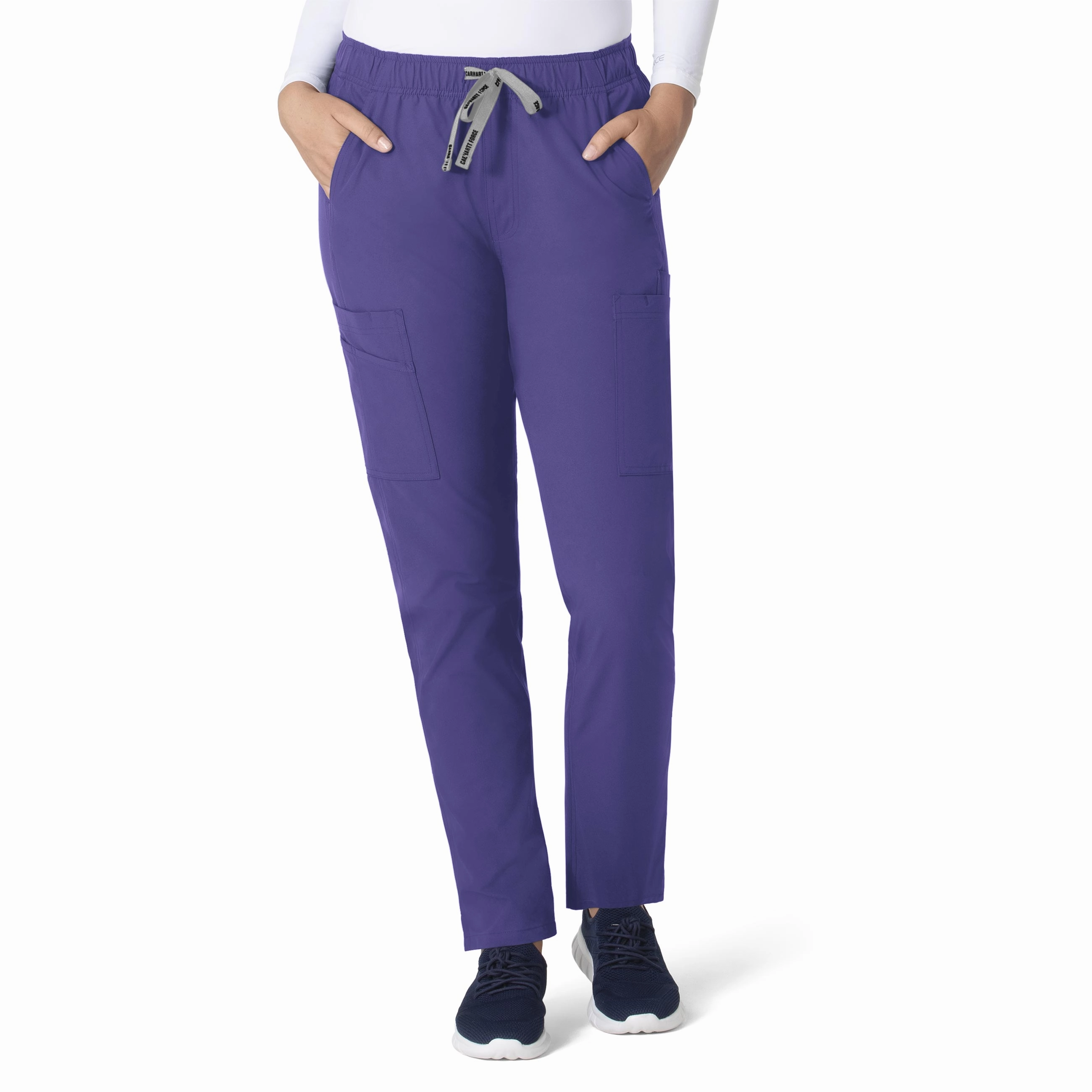 Carhartt Force Essentials Women's Straight Leg Scrub Pant - Grape Tight Cut Effortless Fit
