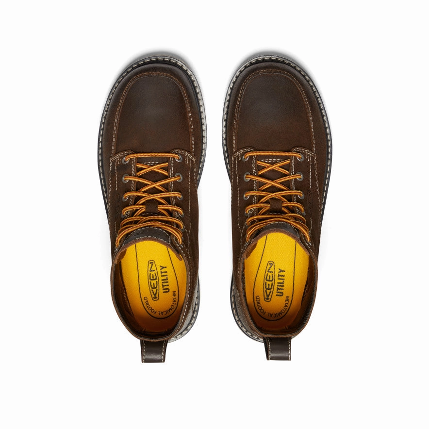 Stylish Protection Ergonomic Fit Men's San Jose 6" Boot (Soft Toe)  |  Coffee Bean/Star White