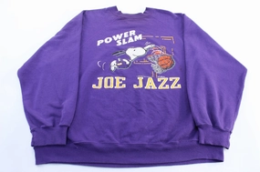 Snoopy Joe Jazz Power Slam Graphic Sweatshirt Chill Outfit Warm Essentials