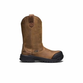 Women's Evanston Pull-On Waterproof Boot (Carbon Toe)  |  Bison/Black All Purpose Footwear
