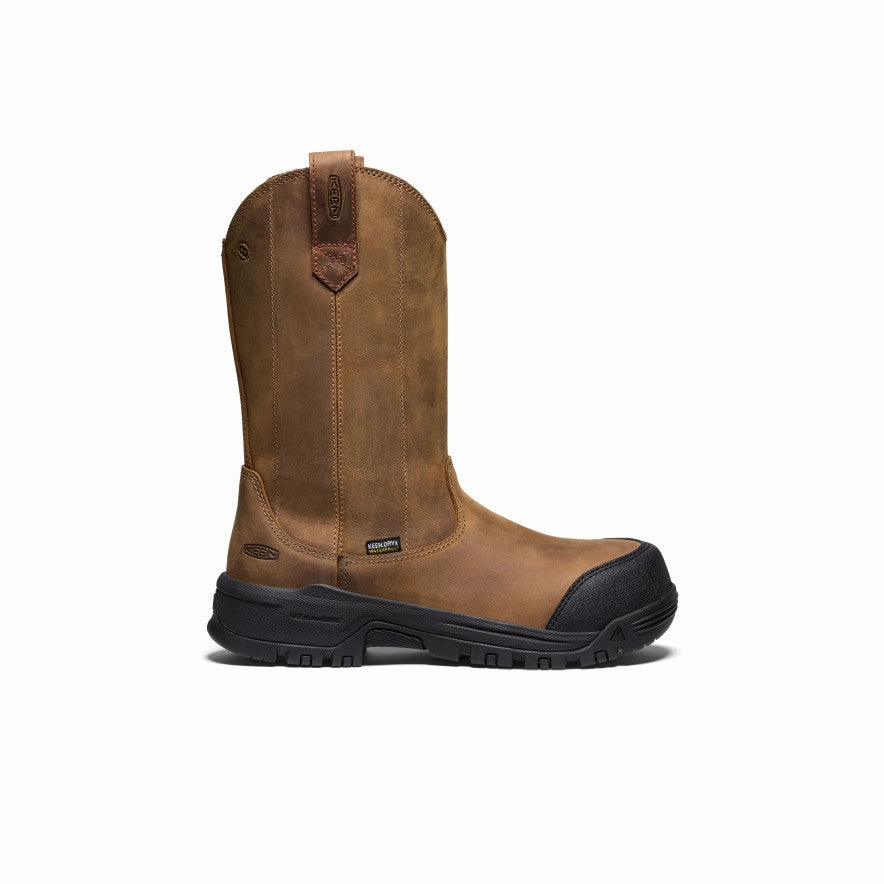 Women's Evanston Pull-On Waterproof Boot (Carbon Toe)  |  Bison/Black All Purpose Footwear