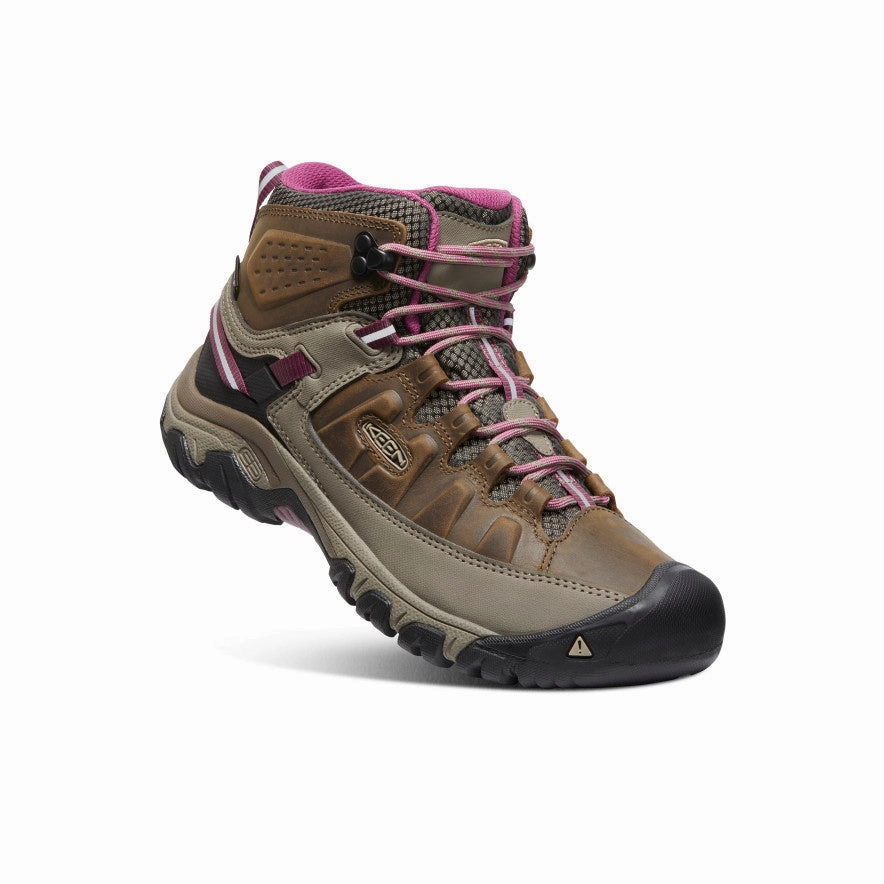 Durable Shell Work Commute Padded Interior Cold Climate Women's Targhee III Waterproof Mid  |  Weiss/Boysenberry