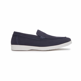 Suede Loafer - Navy ground grip