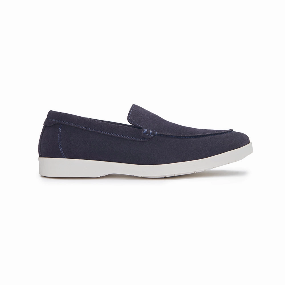 Suede Loafer - Navy ground grip