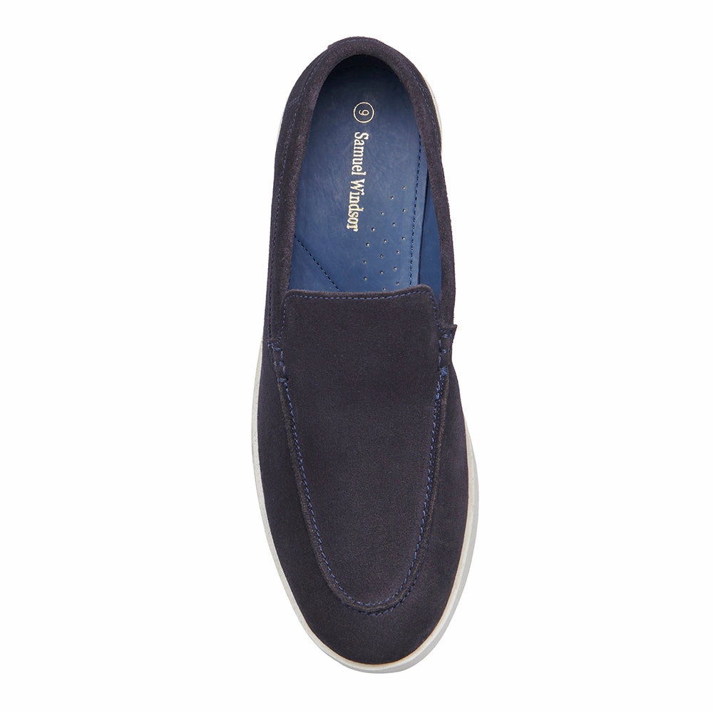 Go Anywhere Suede Loafer - Navy