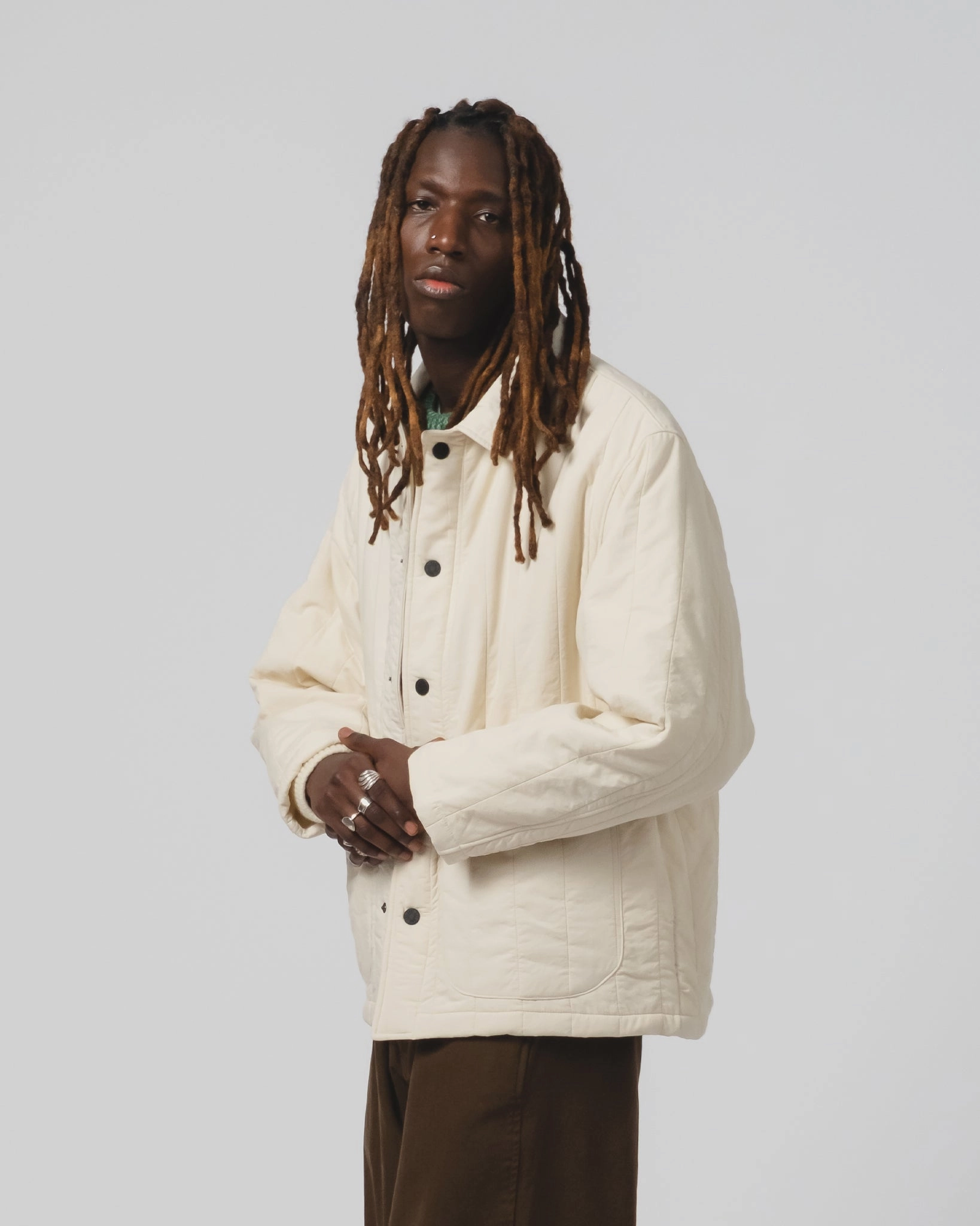 Multi Pocket System Sonora Jacket Quilted Cotton Ecru