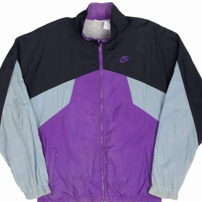 VINTAGE NIKE SWOOSH PURPLE WINDBREAKER JACKET LATE 1980S LARGE Share
