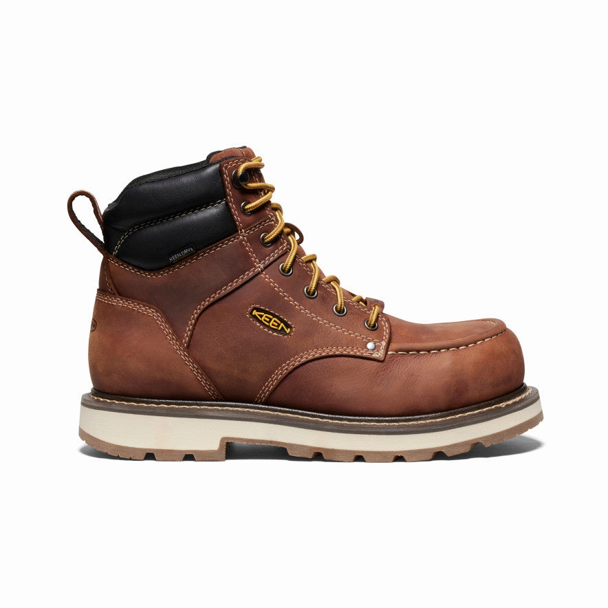 Quiet Chic Men's Cincinnati 6" Waterproof 90?? Heel Boot (Carbon Toe)  |  Tuscan Red/Sandshell