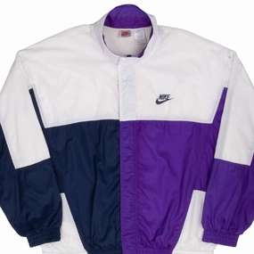 Smart Wear Fashion Finish VINTAGE NIKE SWOOSH PURPLE WINDBREAKER JACKET LATE 1980S XL