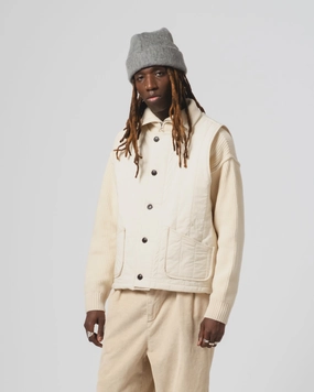 Barrage Vest Quilted Cotton Ecru Winter Shield