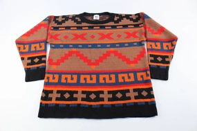 Breathable Design 90's Sweater Bazaar Patterned Sweater