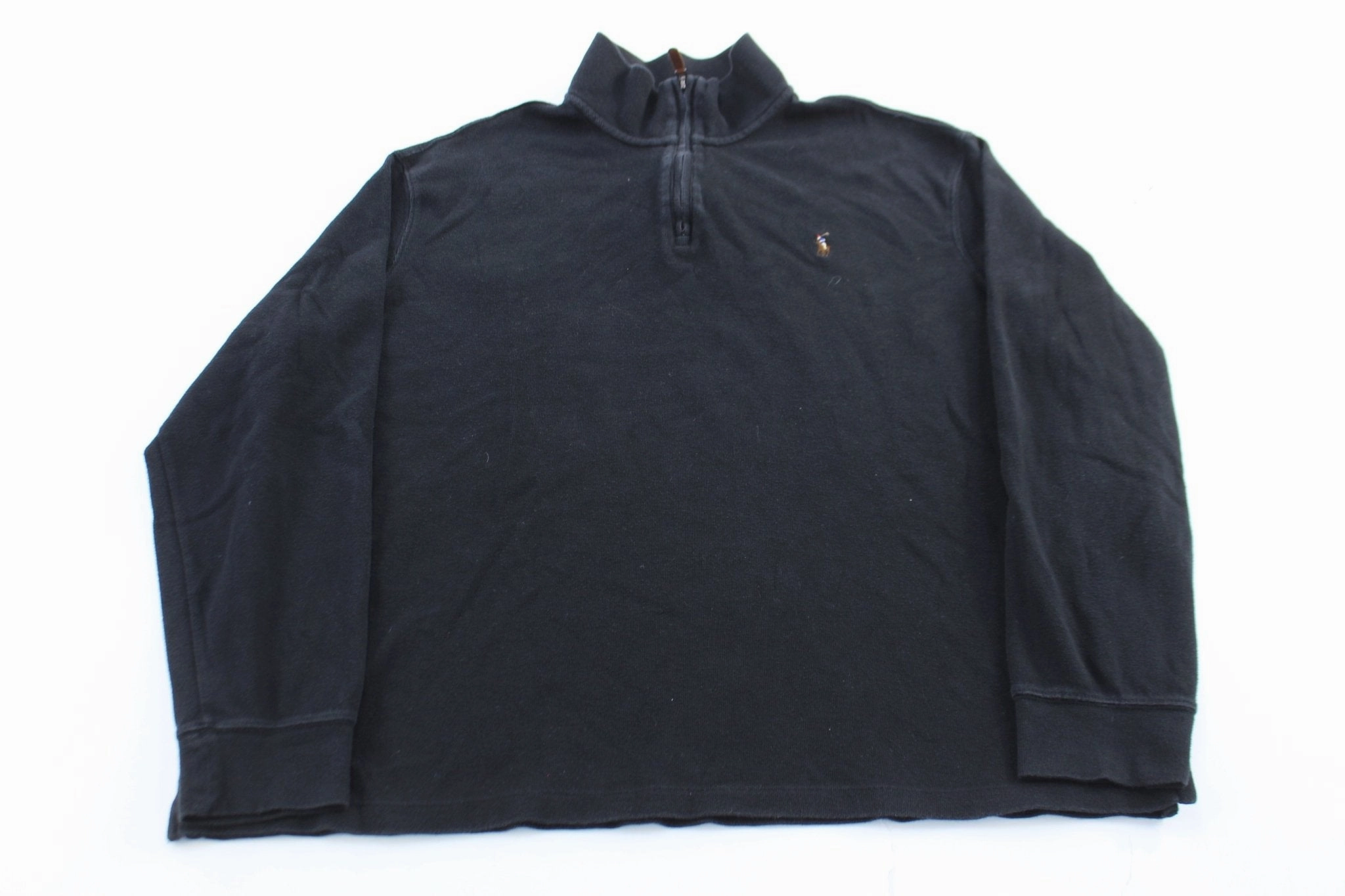 product snowboarding suitable thrill Outdoor Minimal Polo Ralph Lauren Embroidered Logo Black Pullover Sweater