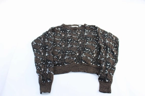 90's Michael Gerald Knitted Patterned Sweater Concert wear Graphic Art