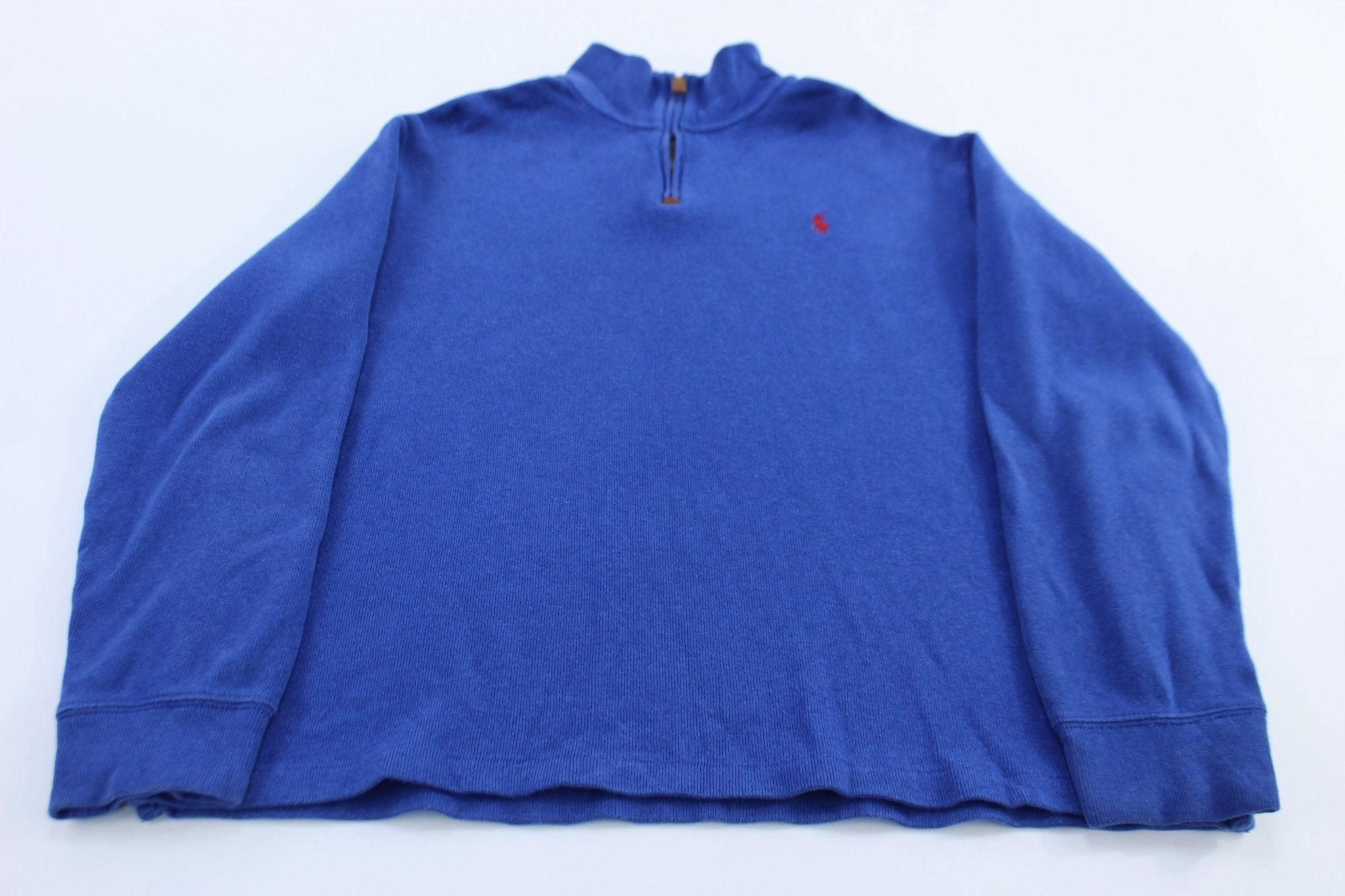 Comfy Outfit Polo Ralph Lauren Embroidered Logo Blue Quarter Zip Sweater