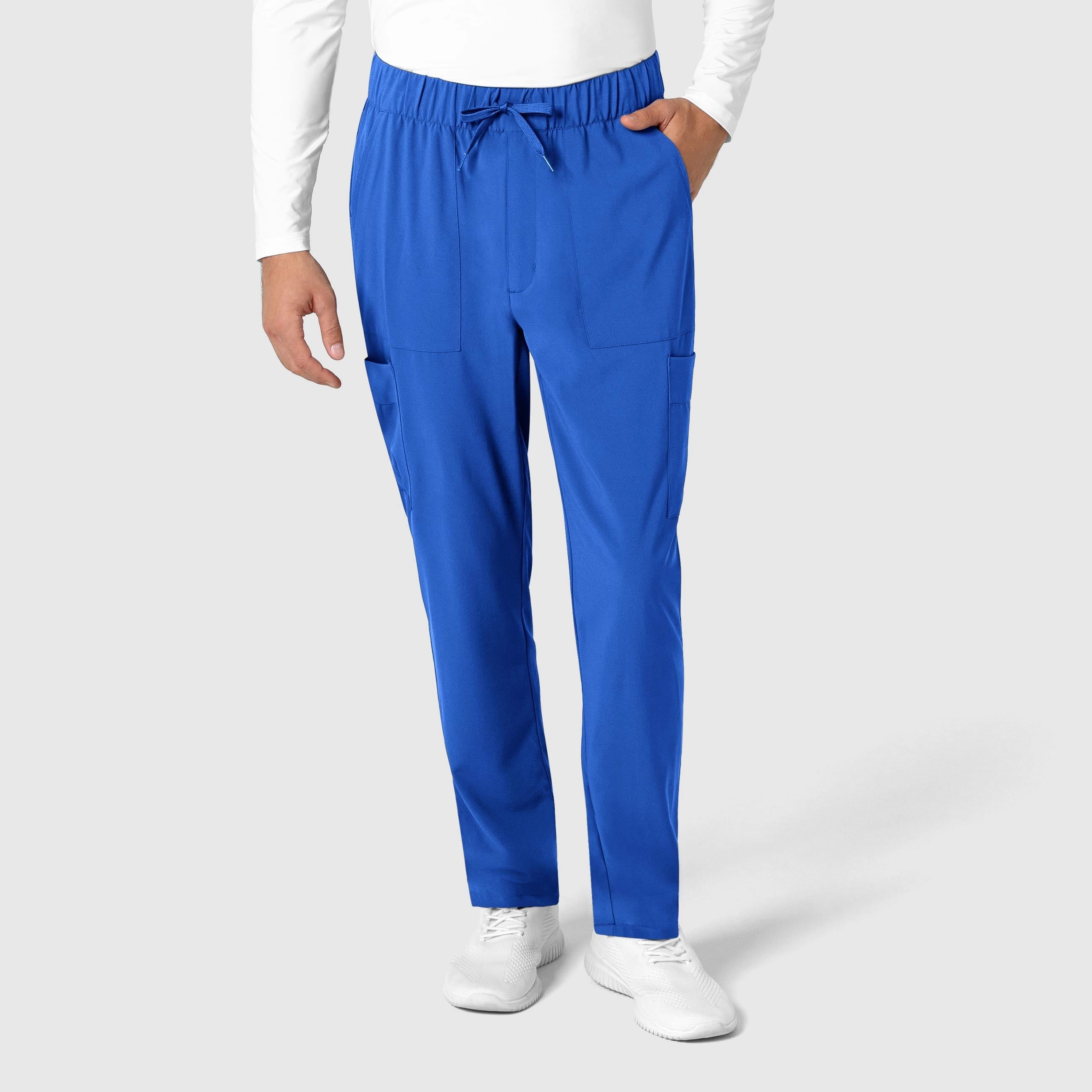 RENEW Men's Tapered Scrub Pant - Royal Relax Fit Wear TaglessDesign