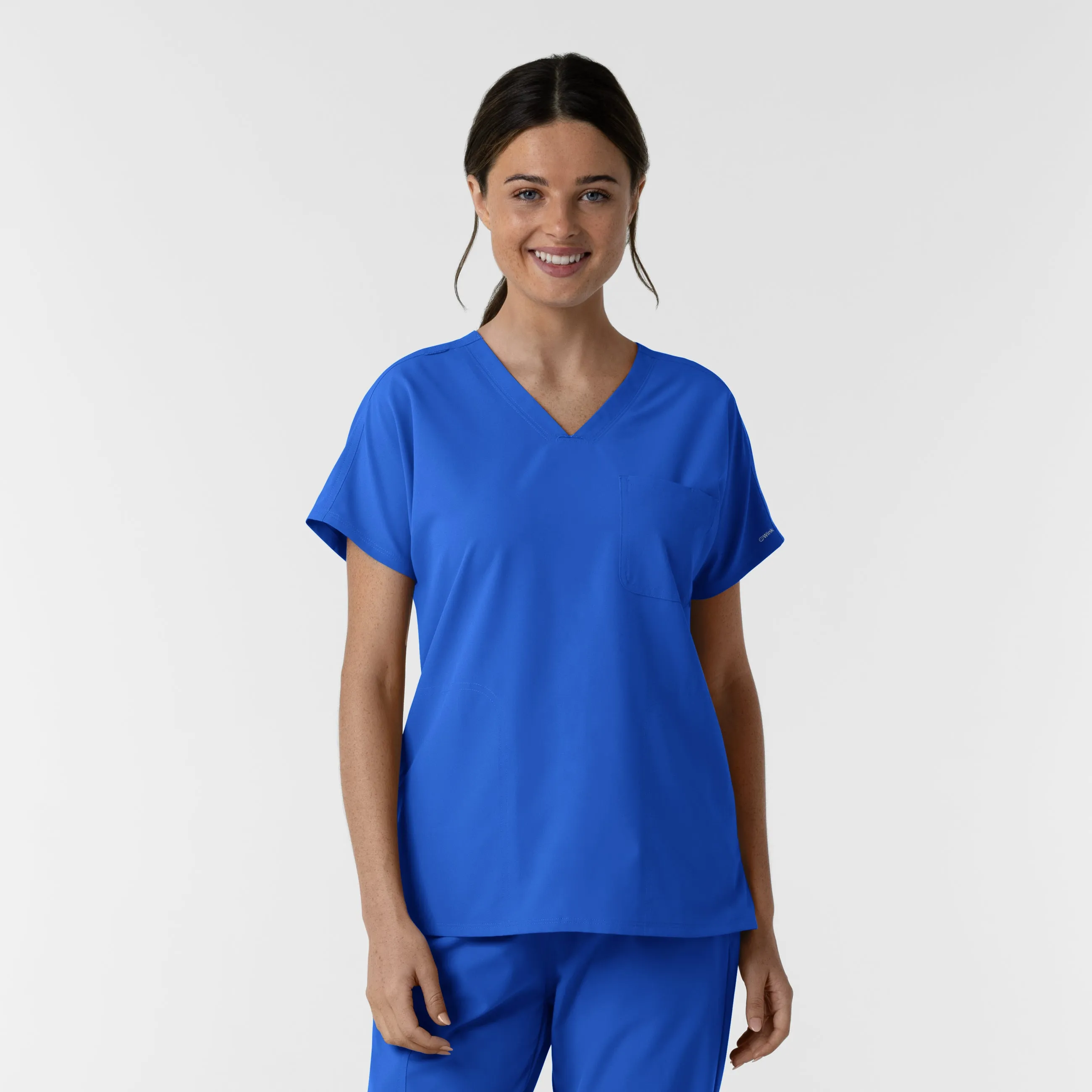 Architectural Tailoring EasyCareFabric NURTUR Women's Drop Shoulder Tunic Scrub Top - Royal
