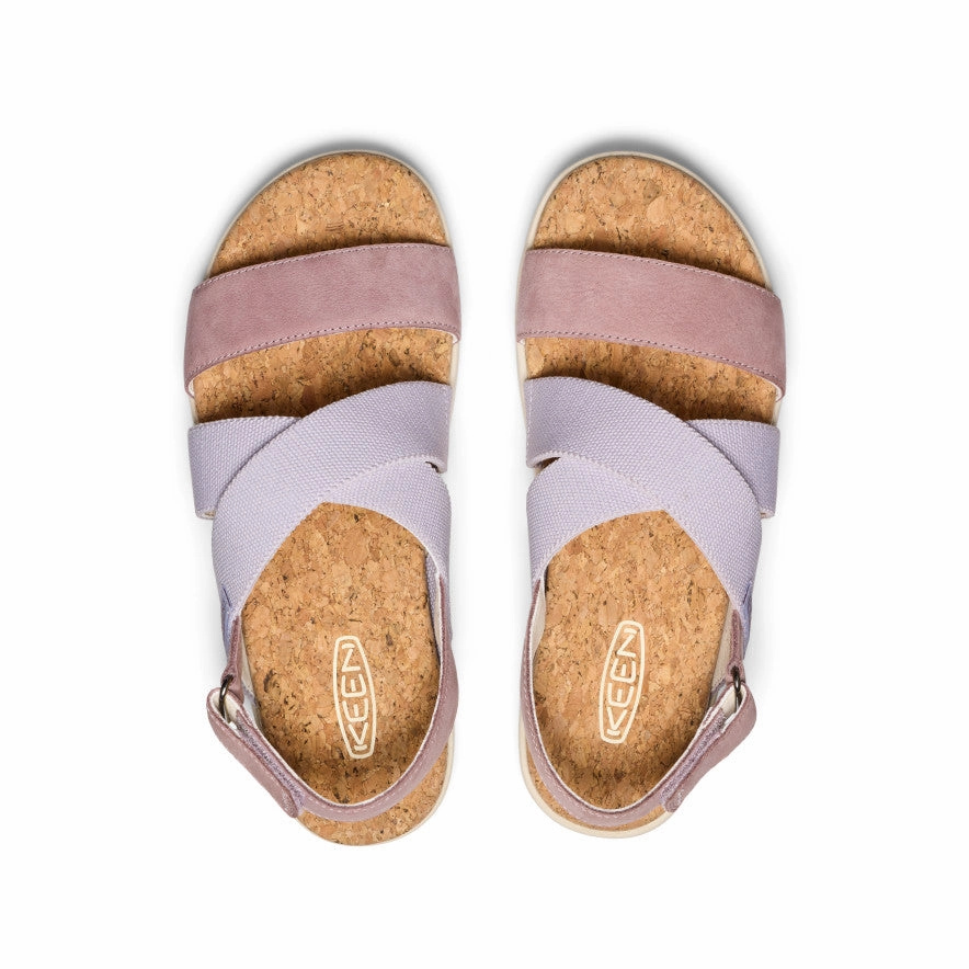 Hike Light Step In Women's Elle Criss Cross Sandal  |  Thistle/Toadstool