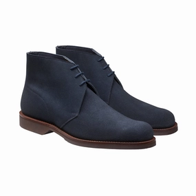 Machine washable Chukka 4 Indigo Reverse Butt Suede