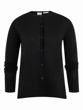 Fine Knit Cardigan in Black Chill Proof