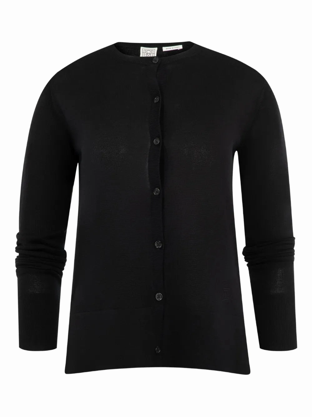 Fine Knit Cardigan in Black Chill Proof